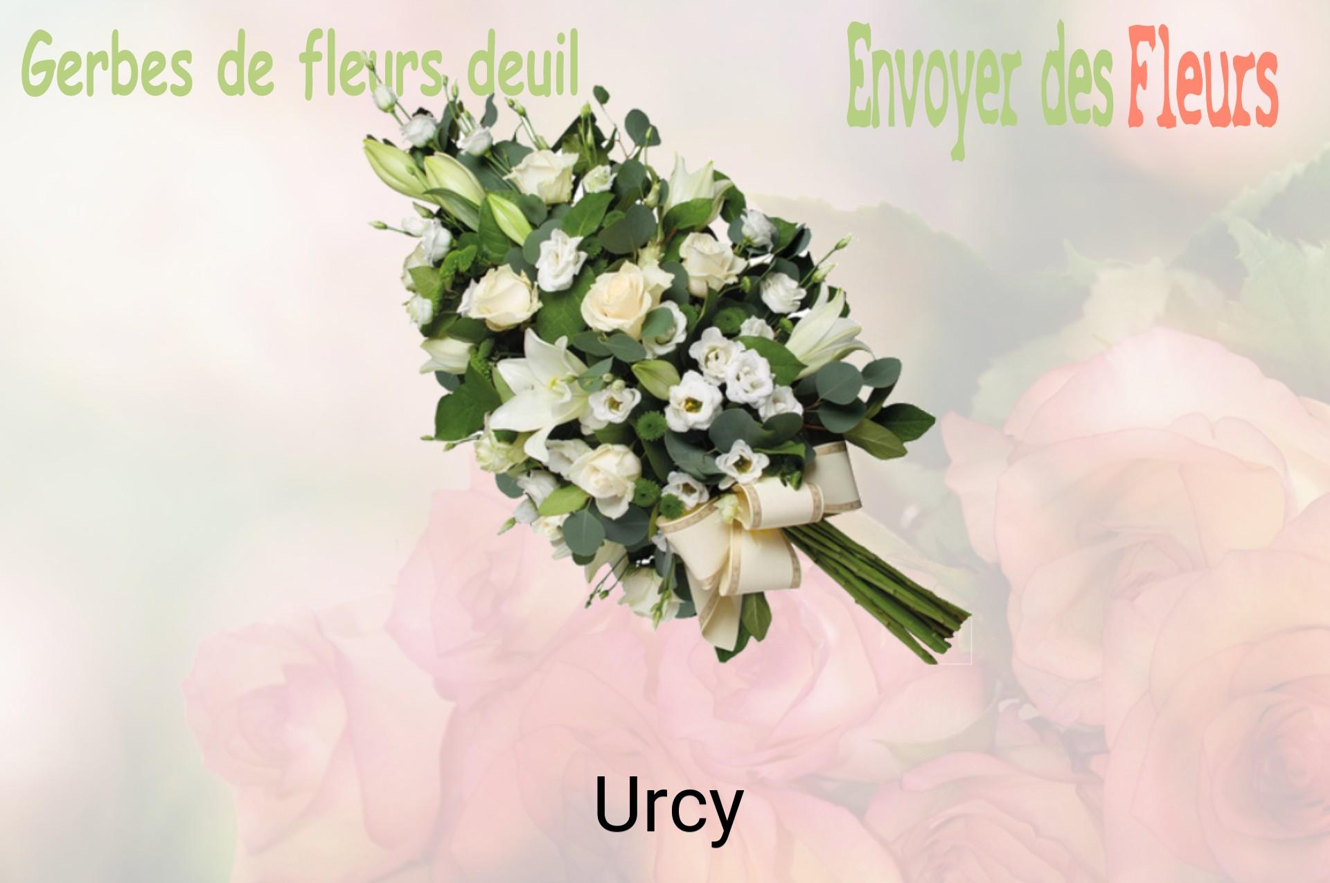 Gerbe de fleurs de deuil livrée à Urcy